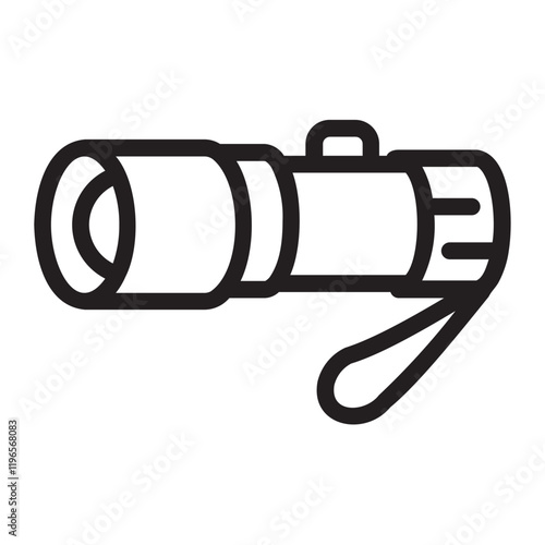 flashlight line icon