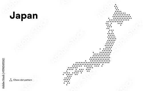 Photography Dotted Map of Japan