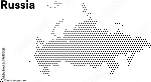 Dotted Map of Russia