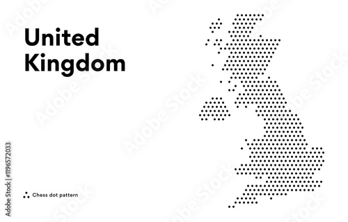 Dotted Map of United Kingdom  photo