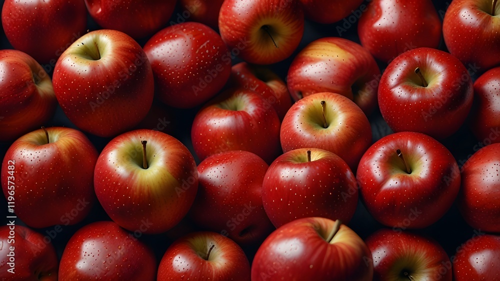 red ripe apples as background Generative AI red ripe apples as background Generative AI