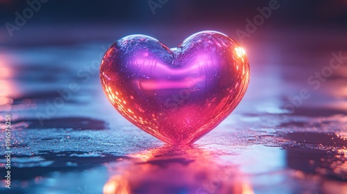 Neon Heart: A Glowing Symbol of Love and Passion