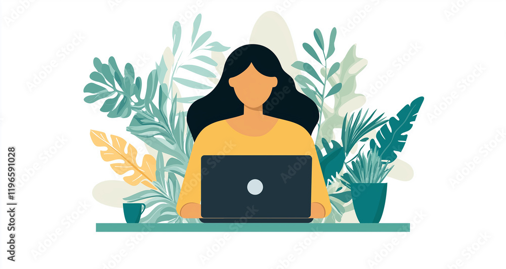 business woman working with laptop business woman working with laptop