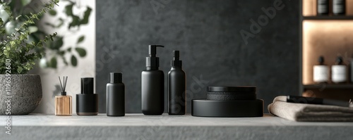 Wallpaper Mural Cosmetic Bottles Scene Mockup Torontodigital.ca