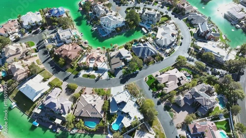 Top-Down View of Las Vegas Residential Neighborhood