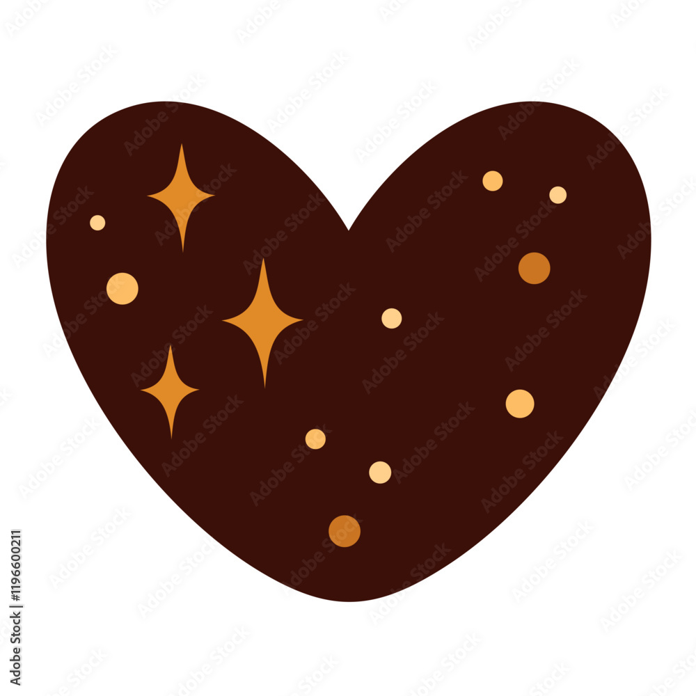 Obraz premium Boho heart clipart. Valentines day clipart. Valentine hearts in cartoon flat style. Bohemian love hand draw vector illustration