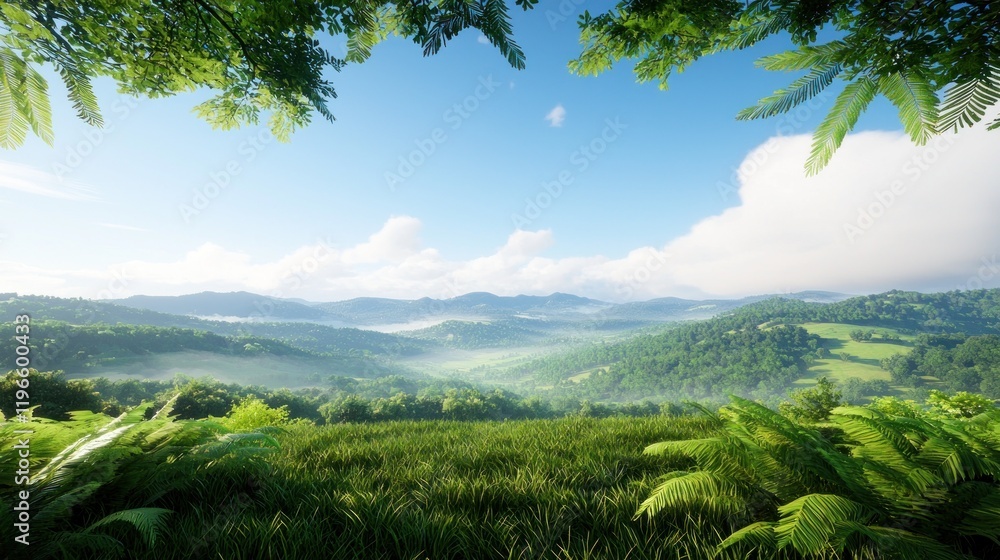 Serene Green Hills Landscape