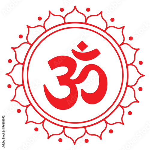 OM meditation Symbol. the sacred religious symbol of Hinduism OM mantra