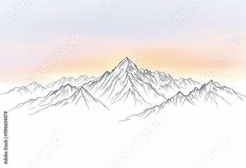 Outline of a Rock on a Plain Background photo