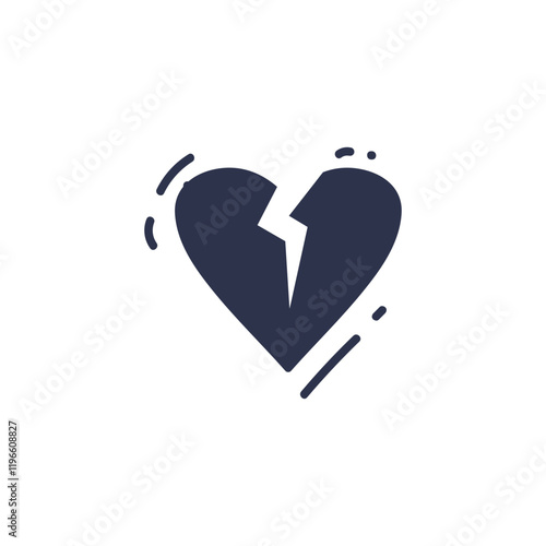 A cracked heart symbolizing heartbreak and emotional pain.