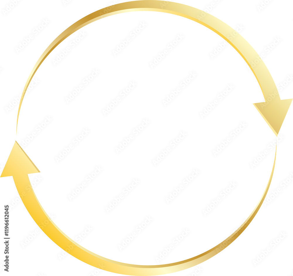 Gold Recycle Arrow transparent Background Gold Recycle Arrow transparent Background