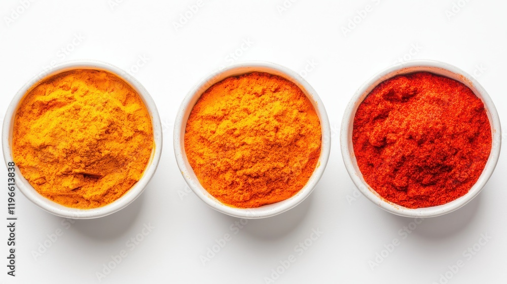 Vibrant curry paste preparation kitchen food clean setup top-down view culinary art Vibrant curry paste preparation kitchen food clean setup top-down view culinary art