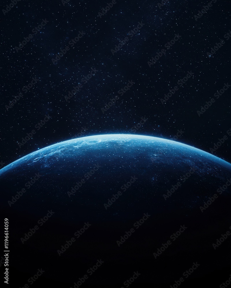 Fototapeta premium Cosmic event horizon exploration outer space digital art vast universe celestial viewpoint galactic concept