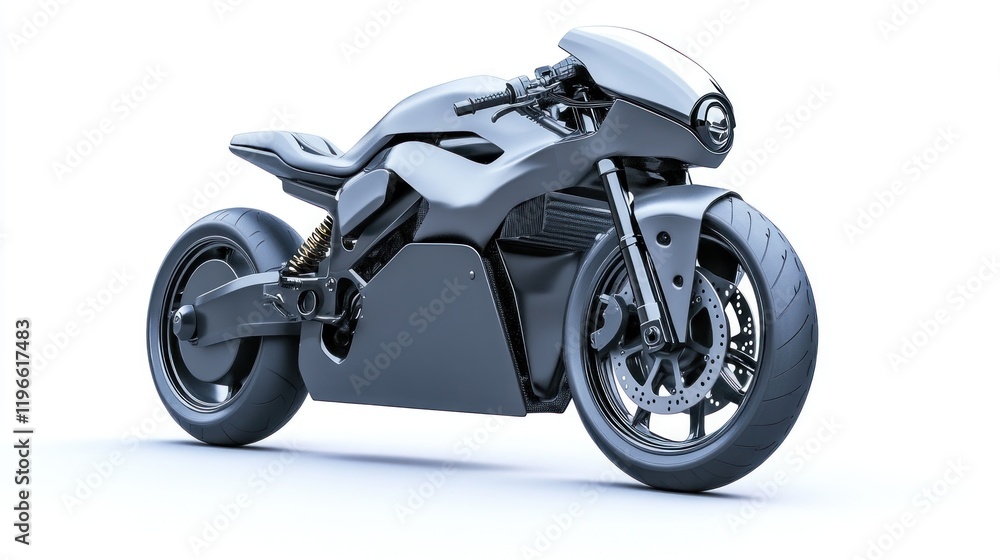 Sleek, futuristic electric motorcycle design, isolated on white background. Sleek, futuristic electric motorcycle design, isolated on white background.
