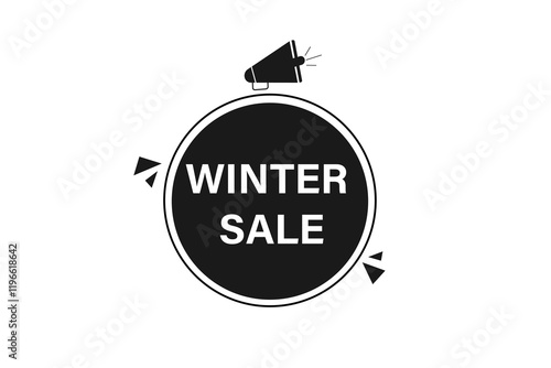 winter sale. Button for websites, Design Element, learn, stay, template, tuned, design, level, sign, speech, bubble  banner, modern, symbol, click. 
