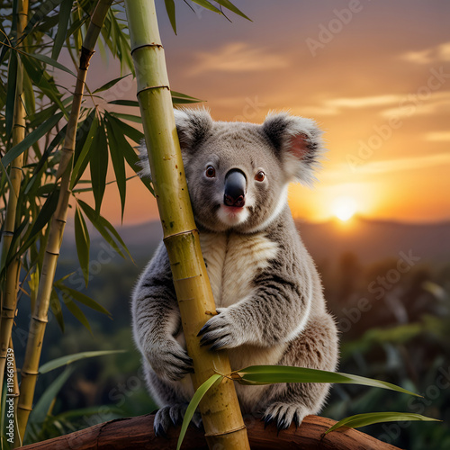 koala bear in the forest  , wildlife in the forest photo