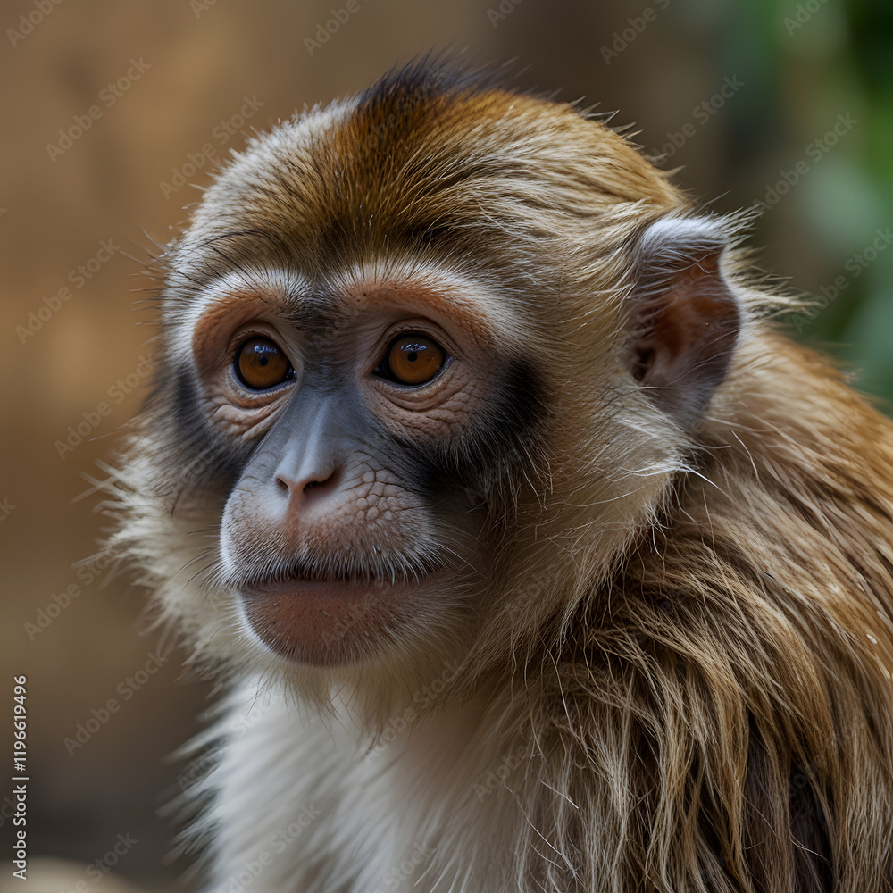 Obraz premium closeuo of monkey , close up of a baboon