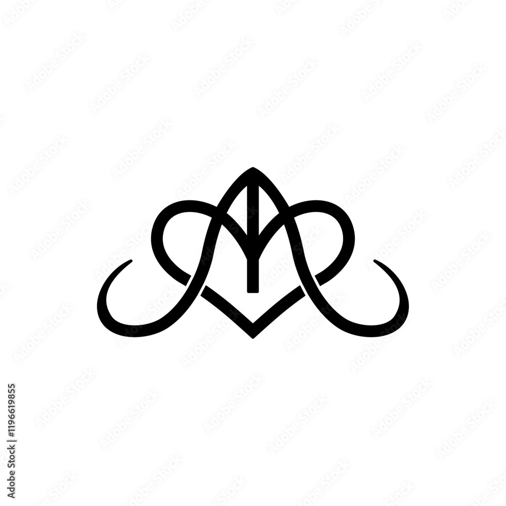 Logo A with a combination of love design, heart logo and letters A AA G A E Logo A with a combination of love design, heart logo and letters A AA G A E