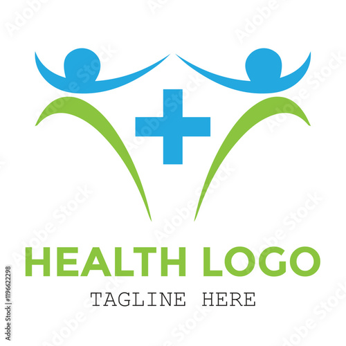 Healthy and medical company logo customize design