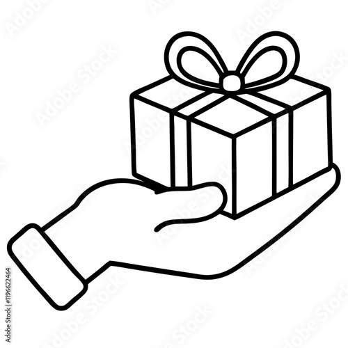 Gift box on hand 