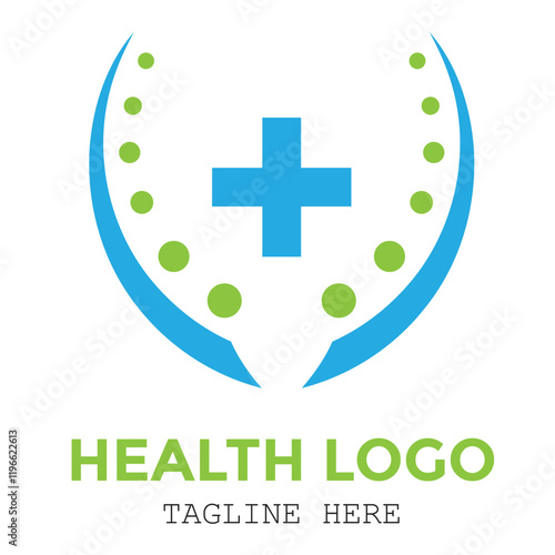 Hospital and clinical medical health care symbol logo minimalist design
