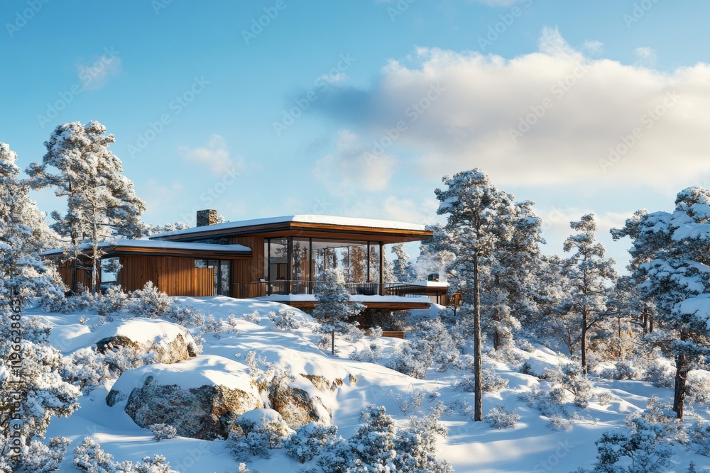 Snowy Retreat: A Modern House in the Mountains Snowy Retreat: A Modern House in the Mountains