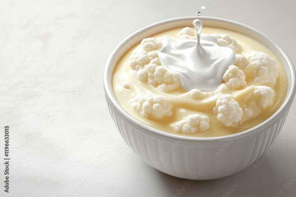 Smooth, creamy dessert topped with fluffy whipped cream and deli Smooth, creamy dessert topped with fluffy whipped cream and deli