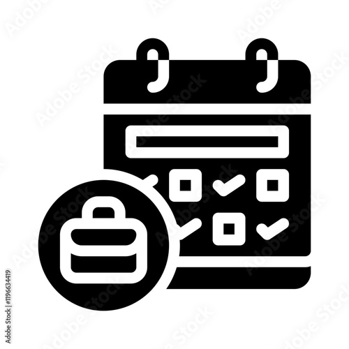 leave management glyph icon