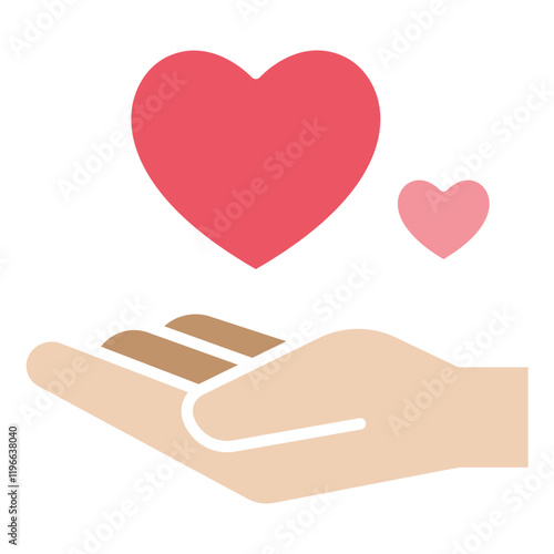 Giving love icon