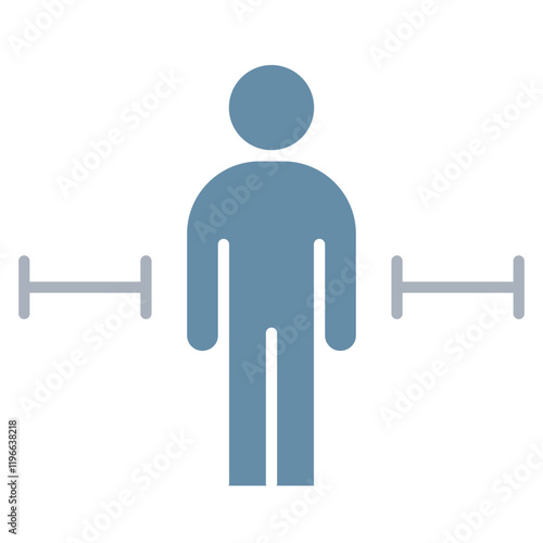 Social distancing icon
