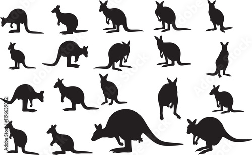 Wallaby Silhouettes Collection, Animal