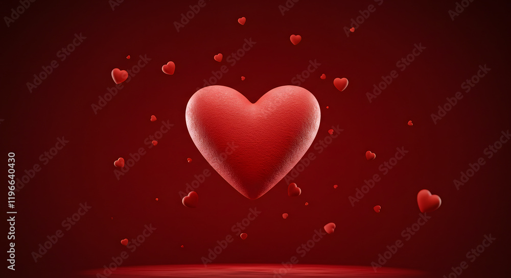 Romantic Red Hearts Falling Background Love Valentine s Day Romantic Red Hearts Falling Background Love Valentine s Day