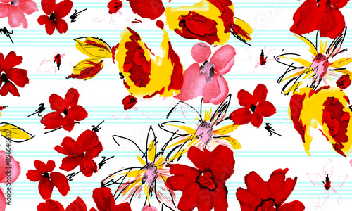 Abstract Flower background suitable for home decore and wallpaper purpose