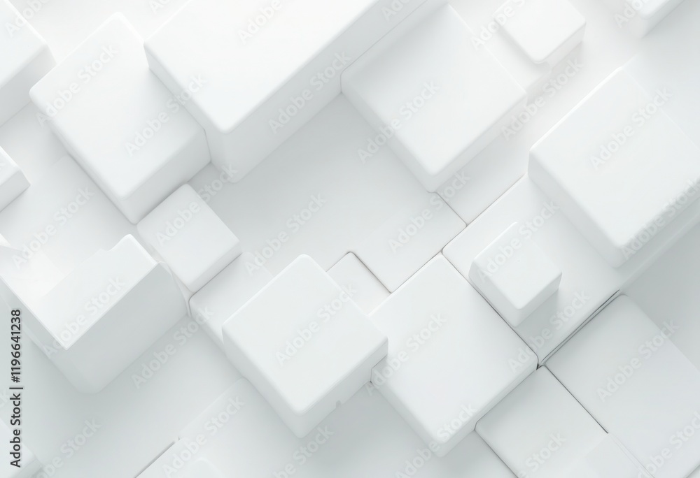 Abstract White Background with Geometric Shapes Abstract White Background with Geometric Shapes