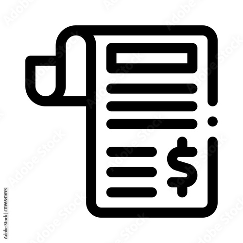 receipt line icon
