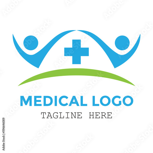 Medical pharmacy expert health care clinic expert people modern minimalist logo design