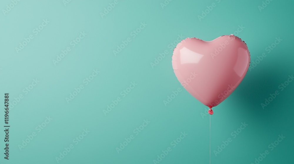 A set of pastel-colored heart balloons arranged in a bouquet, placed on a plain light pink background, ideal for Valentine's Day campaigns. Ample copyspace included. A set of pastel-colored heart balloons arranged in a bouquet, placed on a plain light pink background, ideal for Valentine's Day campaigns. Ample copyspace included.