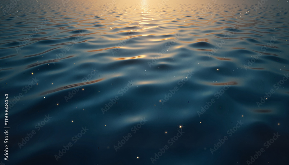 World Water Day Background Golden light reflecting on ocean waves at dusk World Water Day Background Golden light reflecting on ocean waves at dusk