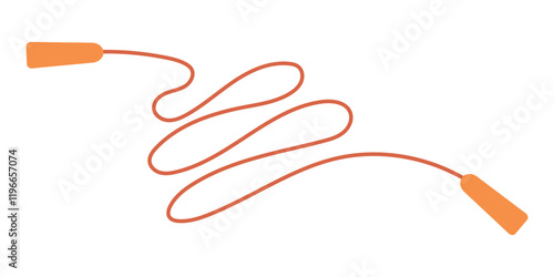 Jump rope for sports in clip art style. Isolated vector illustration for your design