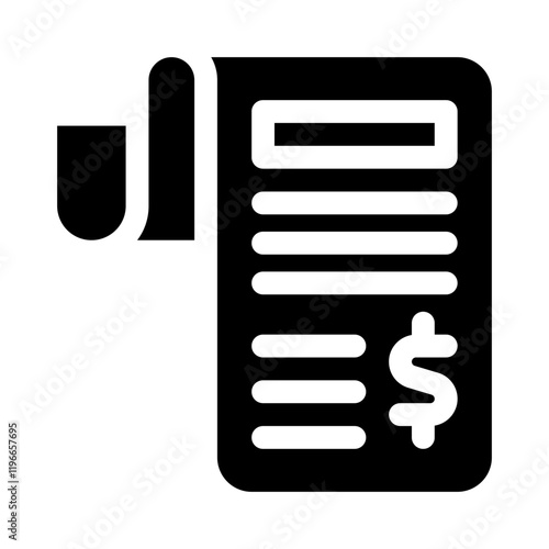 receipt glyph icon