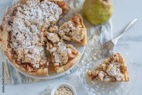 Wallpaper Mural sweet home made Pear crumble cake  Torontodigital.ca