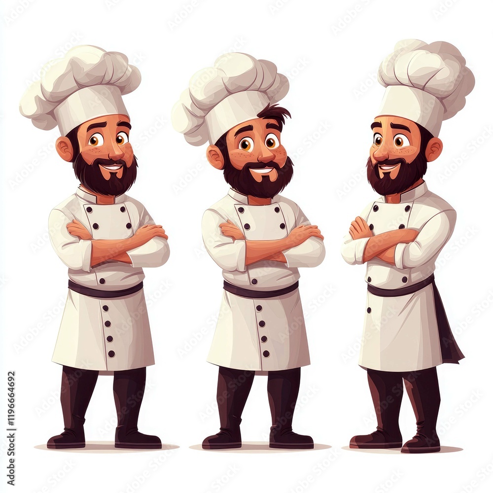 Three Confident Chefs: Culinary Experts in the Kitchen. Professional Cooks Ready to Serve Delicious Dishes. Restaurant Food and Gastronomy. Three Confident Chefs: Culinary Experts in the Kitchen. Professional Cooks Ready to Serve Delicious Dishes. Restaurant Food and Gastronomy.