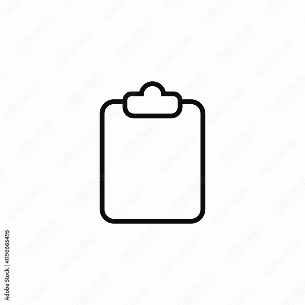 Clipboard paper document notes icon vector sign Clipboard paper document notes icon vector sign