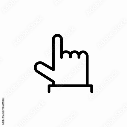 Touch gesture hand click icon vector sign