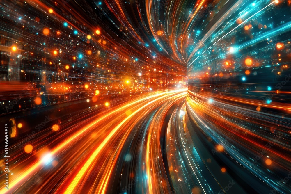 Futuristic Neon Light Trails in a Dynamic Abstract Background with Vibrant Colors and Motion Blur Futuristic Neon Light Trails in a Dynamic Abstract Background with Vibrant Colors and Motion Blur