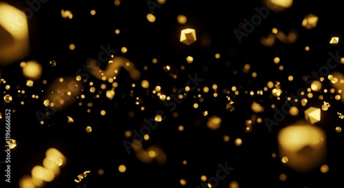 Abstract Gold Particles Luxury Celebration Background