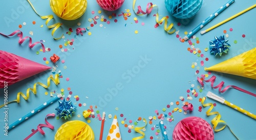 Festive Birthday Party Supplies Confetti Streamers Hats