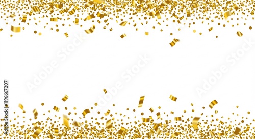 Golden Confetti Celebration Background Festive Design