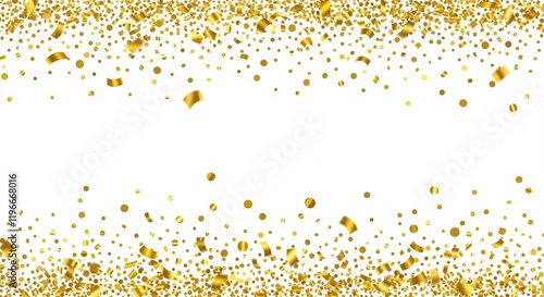 Golden Confetti Celebration Background Festive Party Holiday