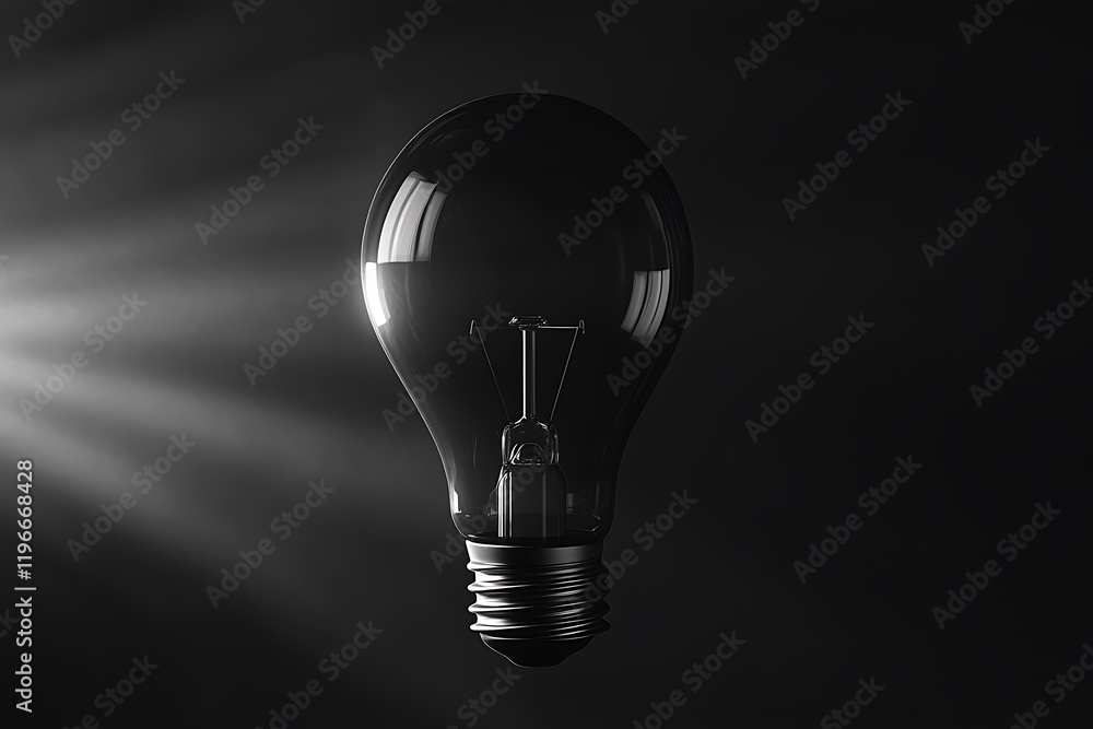 Illuminating Design: A Striking Black Lightbulb Illuminating Design: A Striking Black Lightbulb